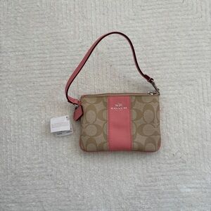 Coach Corner Zip Wristlet